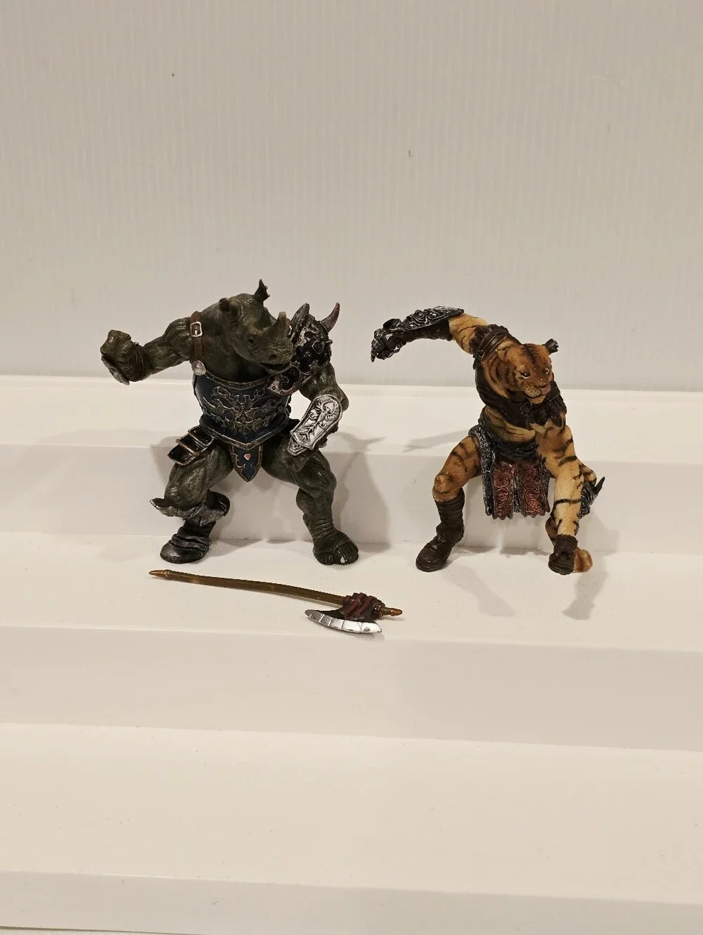 Papo Fantasy World Mutant Rhino and Tiger Figure Set